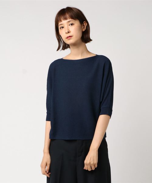 rps（アールピーエス）の「横リブドルマンニットプルオーバー（ニット/セーター・レディース・オフホワイト/杢グレー/カーキ/イエロー/ネイビー/ラベンダー・M）」の18枚目の写真