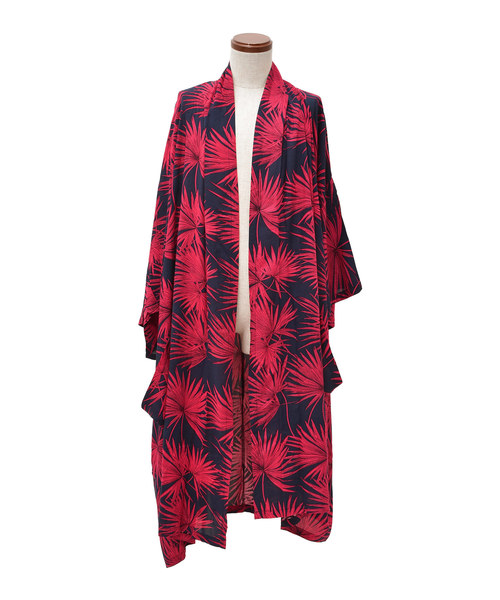 MinoriTY（マイノリティ）の「リーフ柄ＢＩＧシルエットドレープガウン（カーディガン/ボレロ・メンズ・ブラック/マスタード/ブルー系その他/ブルー系その他2・FREE）」の9枚目の写真