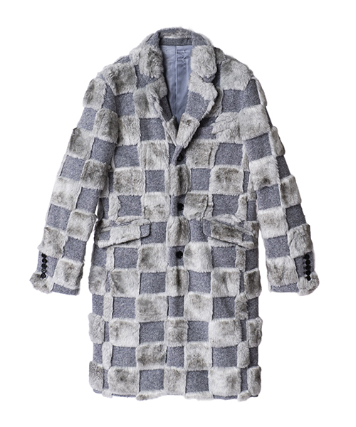 NO ID.(ノーアイディ)の「mj5955-チェックチェスターコート(チェスターコート・メンズ・レッド/ブルー/グレー・1/2/3)」の21枚目の写真