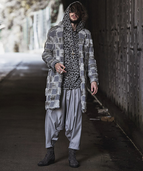 NO ID.(ノーアイディ)の「mj5955-チェックチェスターコート(チェスターコート・メンズ・レッド/ブルー/グレー・1/2/3)」の15枚目の写真