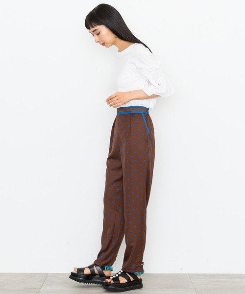 MUVEIL（ミュベール）の「【MUVEIL】ドットプリントパンツ（その他パンツ・レディース・ネイビー/ブラウン・38/36）」の6枚目の写真