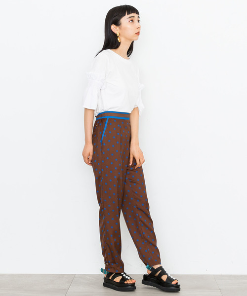 MUVEIL（ミュベール）の「【MUVEIL】ドットプリントパンツ（その他パンツ・レディース・ネイビー/ブラウン・38/36）」の8枚目の写真
