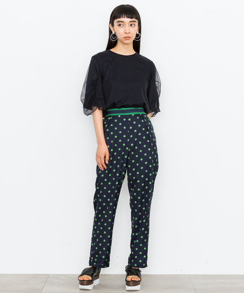 MUVEIL（ミュベール）の「【MUVEIL】ドットプリントパンツ（その他パンツ・レディース・ネイビー/ブラウン・38/36）」の11枚目の写真