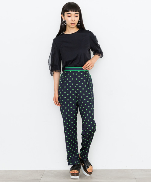 MUVEIL（ミュベール）の「【MUVEIL】ドットプリントパンツ（その他パンツ・レディース・ネイビー/ブラウン・38/36）」の17枚目の写真