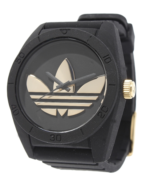 adidas(アディダス)の「SANTUAGO HARLEM GOLD ADH2912 UNISEX(アナログ腕時計・メンズ・ブラック×ゴールド・FREE)」の1枚目の写真