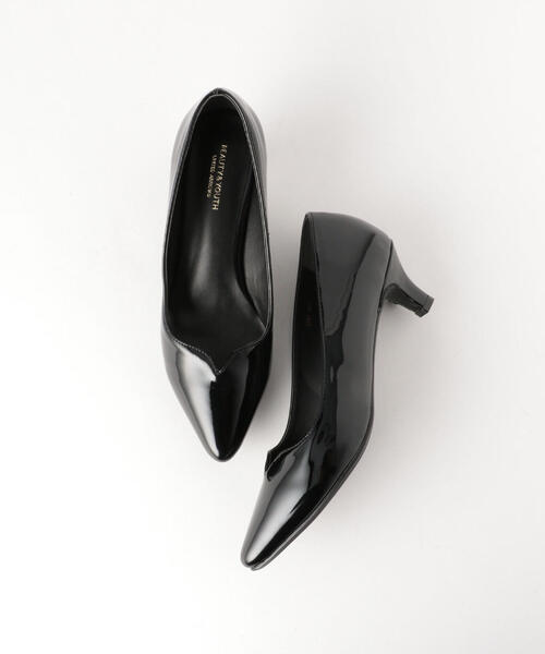 BEAUTY&YOUTH UNITED ARROWS（ビューティーアンドユースユナイテッドアローズ）の「BY フェイクレザーエナメルパンプス ◆（パンプス・レディース・ブラック/ベージュ・38/36/37/35h/36h/37h）」の2枚目の写真