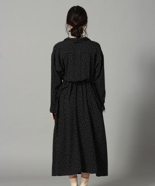 LOWRYS FARM（ローリーズファーム）の「カイキンシャツワンピース　823921（ワンピース・レディース・ホワイト系その他/ブラック系その他/ドット/カーキ/ベージュ・MEDIUM/LARGE）」の12枚目の写真