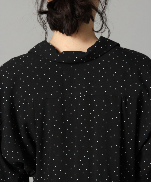 LOWRYS FARM（ローリーズファーム）の「カイキンシャツワンピース　823921（ワンピース・レディース・ホワイト系その他/ブラック系その他/ドット/カーキ/ベージュ・MEDIUM/LARGE）」の17枚目の写真