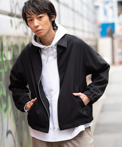 WEGO（ウィゴー）の「WEGO/ストレッチスウィングトップ（ブルゾン・メンズ・ブラック/パープル・LARGE/MEDIUM）」の2枚目の写真