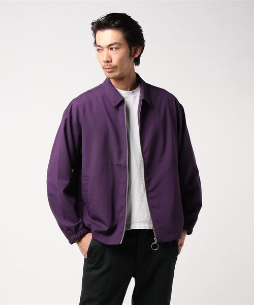 WEGO（ウィゴー）の「WEGO/ストレッチスウィングトップ（ブルゾン・メンズ・ブラック/パープル・LARGE/MEDIUM）」の8枚目の写真