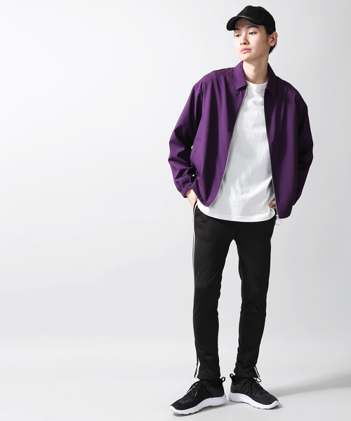 WEGO（ウィゴー）の「WEGO/ストレッチスウィングトップ（ブルゾン・メンズ・ブラック/パープル・LARGE/MEDIUM）」の6枚目の写真