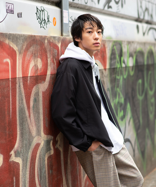 WEGO（ウィゴー）の「WEGO/ストレッチスウィングトップ（ブルゾン・メンズ・ブラック/パープル・LARGE/MEDIUM）」の19枚目の写真