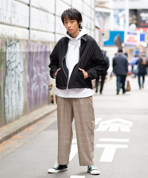 WEGO（ウィゴー）の「WEGO/ストレッチスウィングトップ（ブルゾン・メンズ・ブラック/パープル・LARGE/MEDIUM）」の18枚目の写真