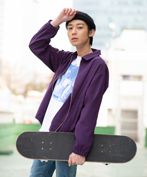 WEGO（ウィゴー）の「WEGO/ストレッチスウィングトップ（ブルゾン・メンズ・ブラック/パープル・LARGE/MEDIUM）」の14枚目の写真