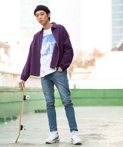 WEGO（ウィゴー）の「WEGO/ストレッチスウィングトップ（ブルゾン・メンズ・ブラック/パープル・LARGE/MEDIUM）」の10枚目の写真