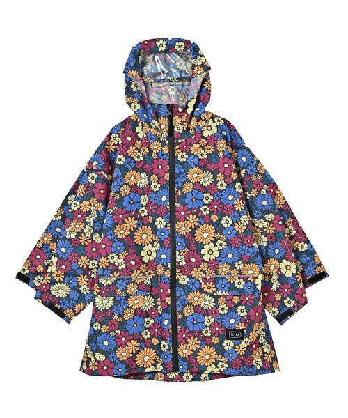 KiU(キウ)の「リフレクター付き キッズ スリーブレインポンチョ for kids【A】(レインコート/ポンチョ・キッズ・ブラック/オフホワイト/ホワイト系その他/ドット/パープル系その他/カーキ/マルチ/ブラック系その他/ブラック系その他2/ブルー系その他/タイガーカモ・MEDIUM/LARGE)」の8枚目の写真