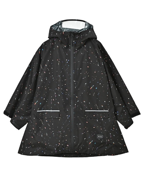 KiU(キウ)の「リフレクター付き キッズ スリーブレインポンチョ for kids【A】(レインコート/ポンチョ・キッズ・ブラック/オフホワイト/ホワイト系その他/ドット/パープル系その他/カーキ/マルチ/ブラック系その他/ブラック系その他2/ブルー系その他/タイガーカモ・MEDIUM/LARGE)」の6枚目の写真