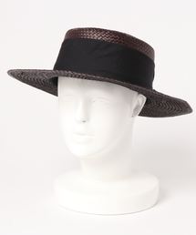 リボン付カンカン帽子