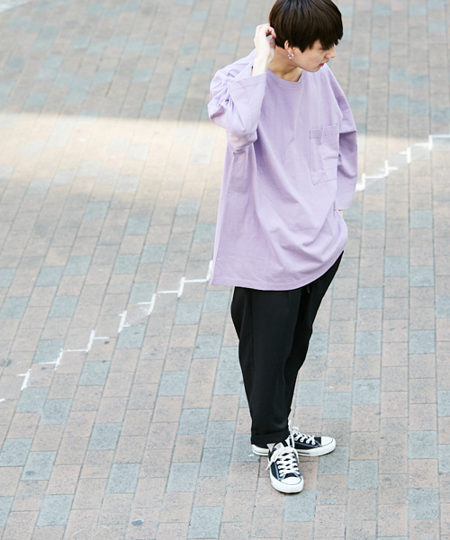 kutir(クティール)の「【ウルトラルーズシルエット】7分袖Tシャツ(Tシャツ/カットソー・メンズ・パープル/ブラック/ベージュ/ホワイト・MEDIUM/LARGE)」の19枚目の写真