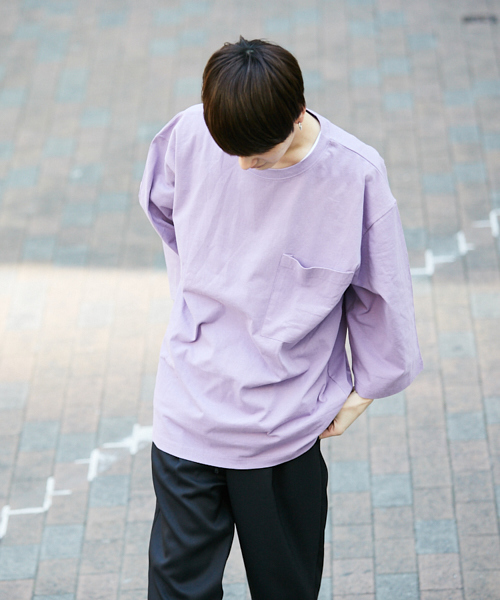 kutir(クティール)の「【ウルトラルーズシルエット】7分袖Tシャツ(Tシャツ/カットソー・メンズ・パープル/ブラック/ベージュ/ホワイト・MEDIUM/LARGE)」の20枚目の写真