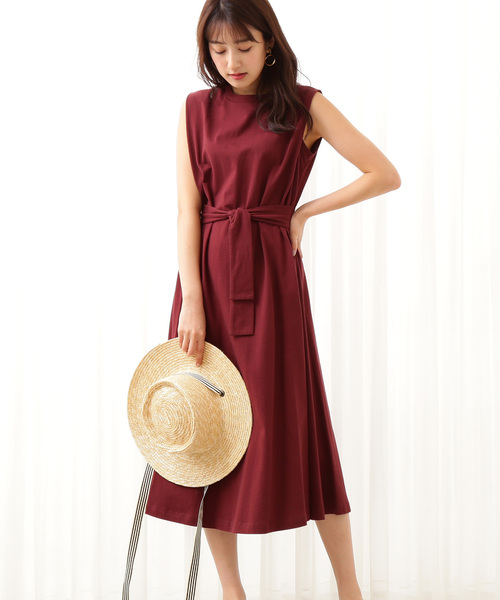 N.（N. Natural Beauty Basic）（エヌエヌナチュラルビューティーベーシック）の「◆テンジクカットソーワンピース（ワンピース・レディース・ブラック/ブラウン/カーキ・MEDIUM）」の2枚目の写真