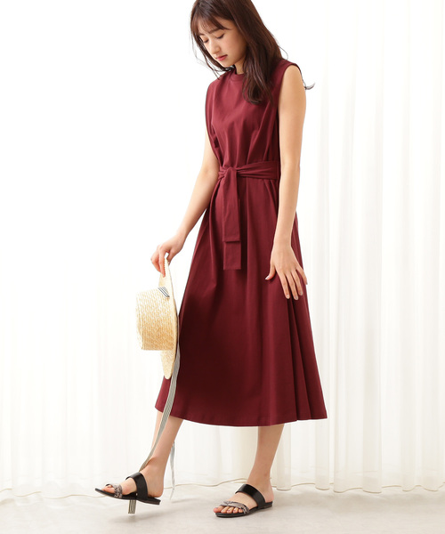 N.（N. Natural Beauty Basic）（エヌエヌナチュラルビューティーベーシック）の「◆テンジクカットソーワンピース（ワンピース・レディース・ブラック/ブラウン/カーキ・MEDIUM）」の10枚目の写真