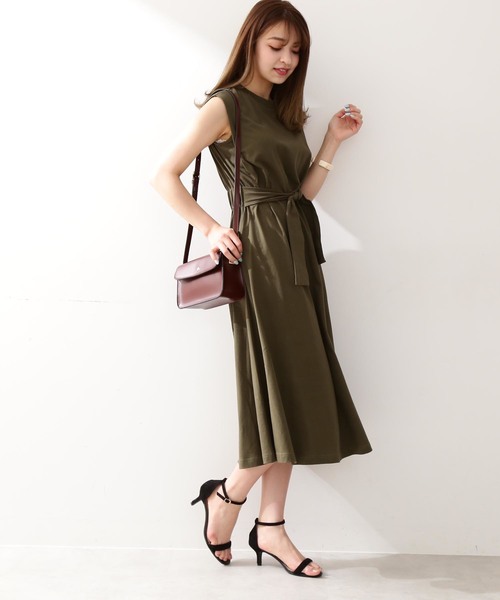 N.（N. Natural Beauty Basic）（エヌエヌナチュラルビューティーベーシック）の「◆テンジクカットソーワンピース（ワンピース・レディース・ブラック/ブラウン/カーキ・MEDIUM）」の16枚目の写真