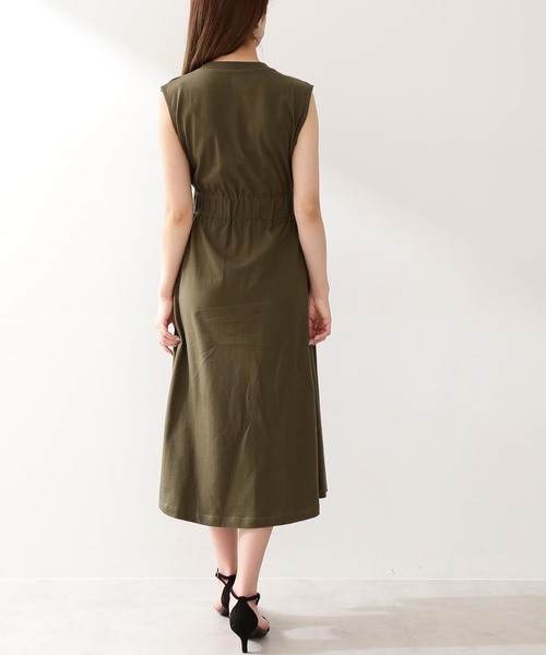 N.（N. Natural Beauty Basic）（エヌエヌナチュラルビューティーベーシック）の「◆テンジクカットソーワンピース（ワンピース・レディース・ブラック/ブラウン/カーキ・MEDIUM）」の9枚目の写真