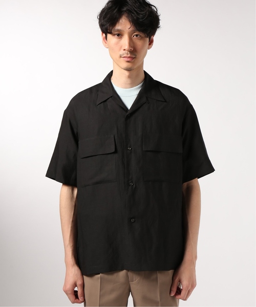 EDIFICE（エディフィス）の「LA BOUCLE / ラブ―クル ラミーWポケットオープンカラーSSシャツ（シャツ/ブラウス・メンズ・ベージュ/サックスブルー/ブラック・46/48/44）」の16枚目の写真