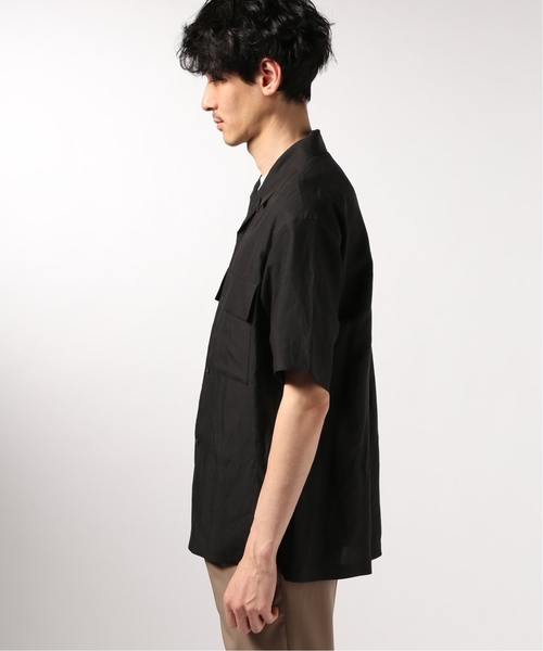 EDIFICE（エディフィス）の「LA BOUCLE / ラブ―クル ラミーWポケットオープンカラーSSシャツ（シャツ/ブラウス・メンズ・ベージュ/サックスブルー/ブラック・46/48/44）」の17枚目の写真