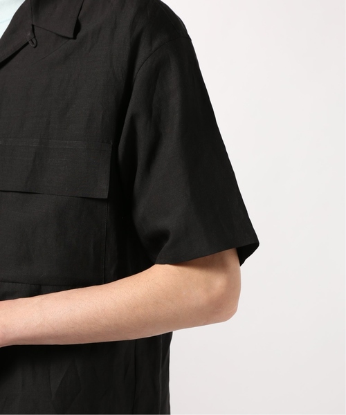 EDIFICE（エディフィス）の「LA BOUCLE / ラブ―クル ラミーWポケットオープンカラーSSシャツ（シャツ/ブラウス・メンズ・ベージュ/サックスブルー/ブラック・46/48/44）」の22枚目の写真