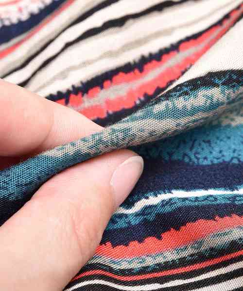 MinoriTY（マイノリティ）の「総柄オープンカラーシャツ 開襟シャツ（シャツ/ブラウス・メンズ・レッド/イエロー/ブルー/ストライプ・L/M）」の6枚目の写真