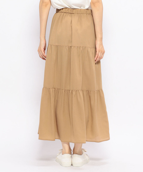 Petit Honfleur（プチオンフルール）の「ティアードスカート（スカート・レディース・ブラック/モカ/カーキ・M size/L size）」の7枚目の写真
