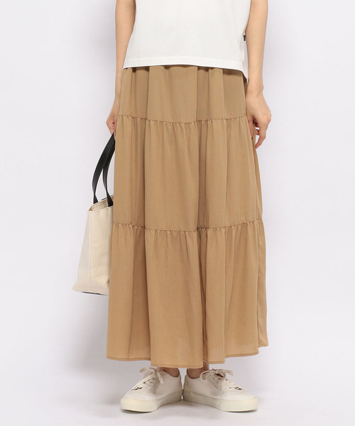 Petit Honfleur（プチオンフルール）の「ティアードスカート（スカート・レディース・ブラック/モカ/カーキ・M size/L size）」の18枚目の写真