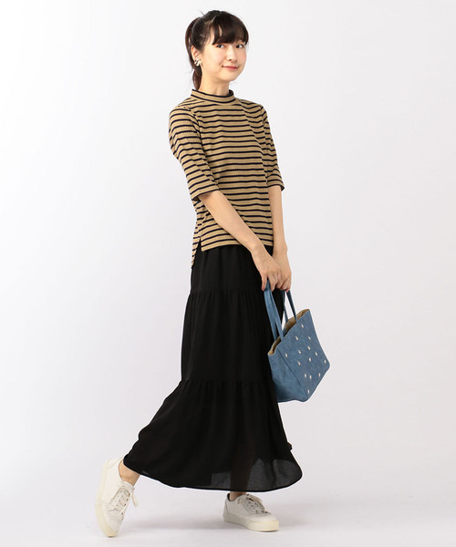 Petit Honfleur（プチオンフルール）の「ティアードスカート（スカート・レディース・ブラック/モカ/カーキ・M size/L size）」の22枚目の写真