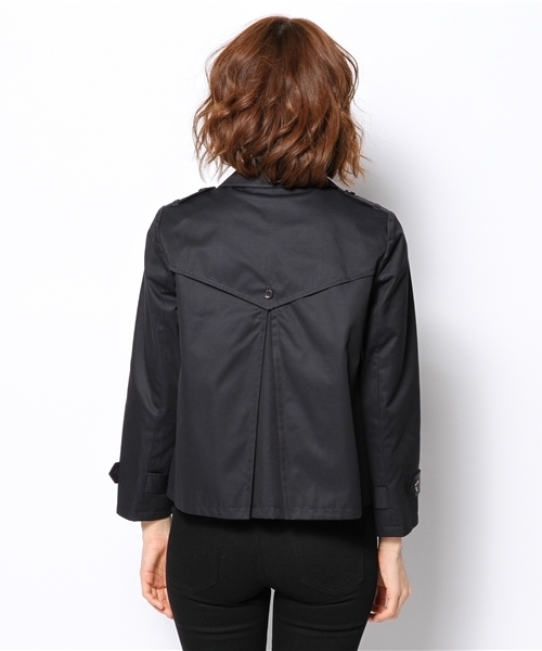 green label relaxing（グリーンレーベルリラクシング）の「GT C/GABA ショートトレンチコート ◆（トレンチコート・レディース・ベージュ/ネイビー・38/40）」の9枚目の写真