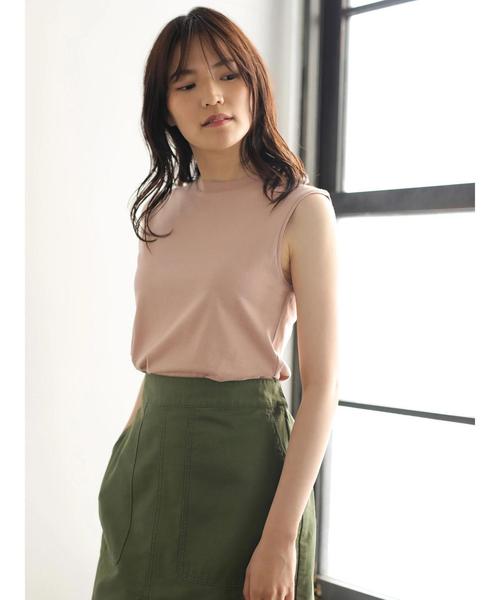 AMERICAN HOLIC(アメリカンホリック)の「クルーネックノースリーブカットプルオーバー*(Tシャツ/カットソー・レディース・ブラック/ネイビー/ピンク/イエロー/グリーン/アイボリー/ベージュ系その他/キャメル/ライトピンク・M/L)」の22枚目の写真