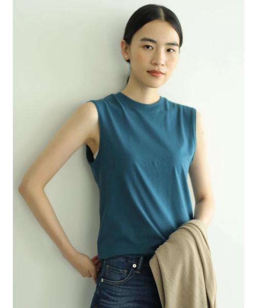 AMERICAN HOLIC(アメリカンホリック)の「クルーネックノースリーブカットプルオーバー*(Tシャツ/カットソー・レディース・ブラック/ネイビー/ピンク/イエロー/グリーン/アイボリー/ベージュ系その他/キャメル/ライトピンク・M/L)」の19枚目の写真