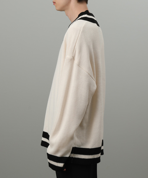 JUNRED（ジュンレッド）の「【WEB別注】天竺編みビッグチルデンニット（ニット/セーター・メンズ・ホワイト/ブラック・LL/M/L）」の6枚目の写真