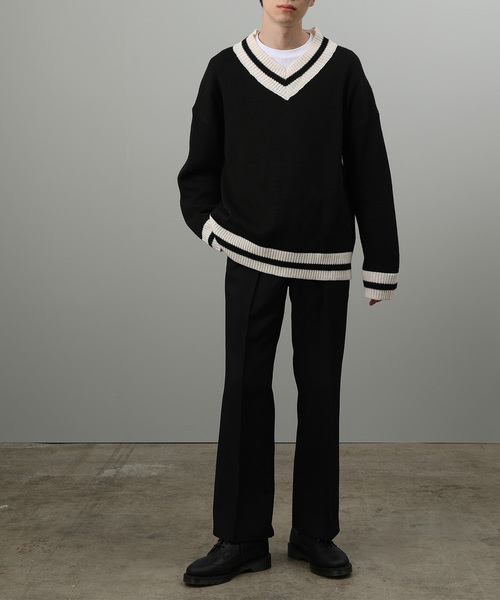 JUNRED（ジュンレッド）の「【WEB別注】天竺編みビッグチルデンニット（ニット/セーター・メンズ・ホワイト/ブラック・LL/M/L）」の8枚目の写真