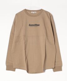 バックロゴプリントビッグシルエット長袖Tシャツ