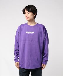 バックロゴプリントビッグシルエット長袖Tシャツ