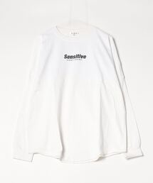 バックロゴプリントビッグシルエット長袖Tシャツ