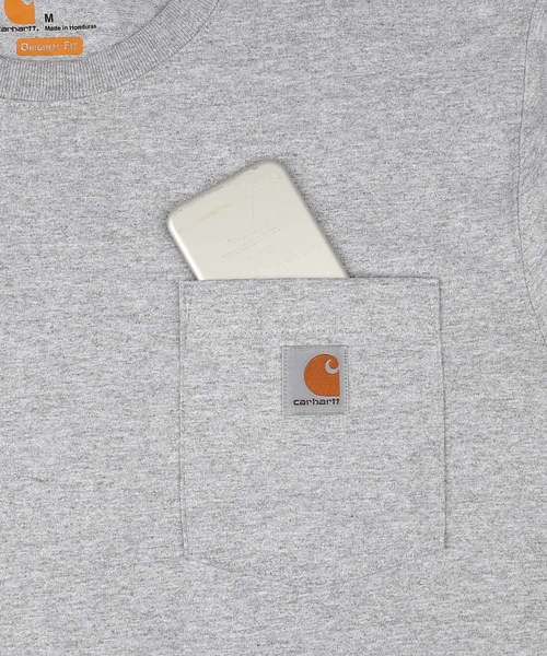 Carhartt（カーハート）の「CARHARTT カーハート Workwear Pocket Long Sleeve T-Shirt（Tシャツ/カットソー・メンズ・ダークグリーン/ダークブラウン/ダークオリーブ/ワイン/ネイビー/ブラック/ヘザーチャコール/グレー/グレイッシュブルー/ブルー・M/L/XL）」の14枚目の写真