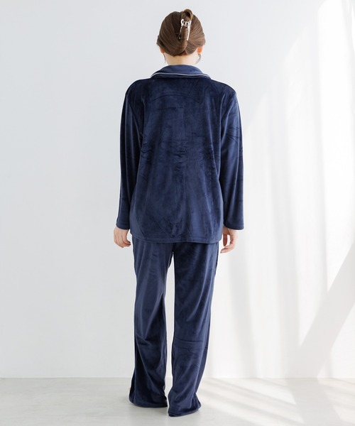 Dita（ディータ）の「パールシャギーシャツルームウェア（上下2点セット）パジャマ（ルームウェア/パジャマ・レディース・ブラック/グレー/ブラック系その他/グレー系その他/グリーン系その他/ブルー系その他/ネイビー/ピンク系その他/スモークピンク/モスグリーン/グレイッシュブルー/シャンパン/サンドグレー/ピンクベージュ/グリーン系その他2/ラベンダー/ピンク/ブラウン系その他/カーキ・FREE）」の20枚目の写真