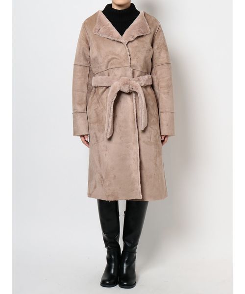 EMODA（エモダ）の「リバーロングコート（その他アウター・レディース・ブラック/ブラウン/ベージュ・FREE）」の21枚目の写真