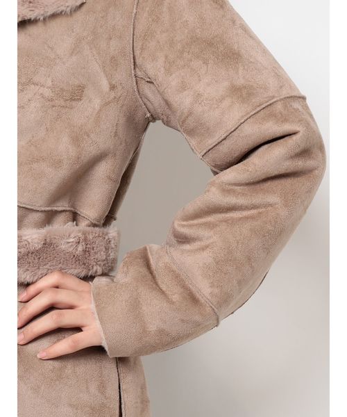 EMODA（エモダ）の「リバーロングコート（その他アウター・レディース・ブラック/ブラウン/ベージュ・FREE）」の10枚目の写真