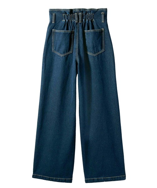 GeeRA(ジーラ)の「スカーフベルト付ストレートデニムパンツ(デニムパンツ・レディース・インディゴブルー/ブルー・MEDIUM/LARGE/XX-LARGE/X-LARGE)」の4枚目の写真