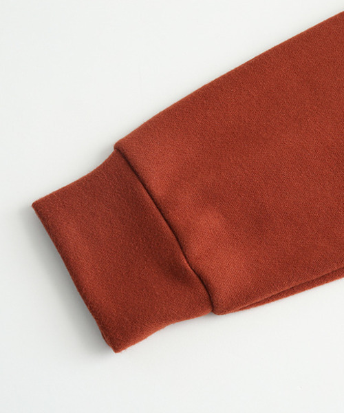 SUGAR BISKET（シュガービスケット）の「裏起毛フードパーカー（ワンピース・レディース・チャコールグレー/ブラック/アイボリー/チョコ/テラコッタ・フリー）」の6枚目の写真