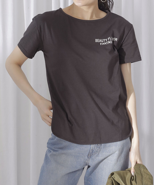Bifrost(ビフレスト)の「サイドスリットTシャツ(Tシャツ/カットソー・レディース・ホワイト/ブラック/グレー・M/L/XL)」の3枚目の写真